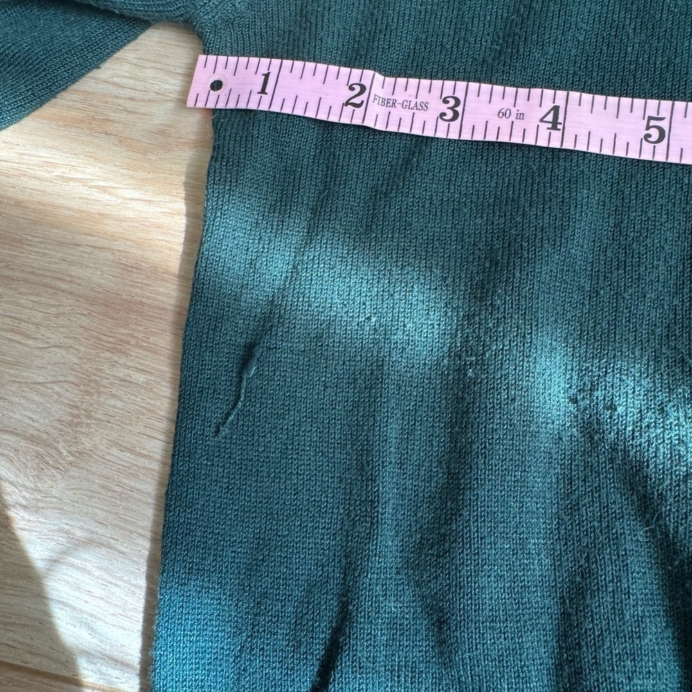 Green Cold Shoulder Sweater - Picture 4 of 5